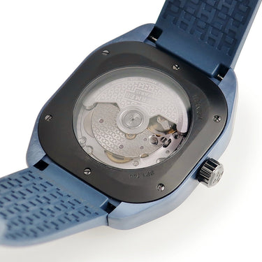 腕時計 エルメス HERMES H08 エクストララージ SP1.744 自動巻き メンズ 新品同様 ブルーチタン PVD アラビア 角型 軽量