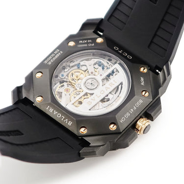 腕時計 ブルガリ BVLGARI オクト オリジナーレ クロノグラフ 103075 BGOP41SGCH 自動巻き メンズ K18PG×ブラックDLCSS