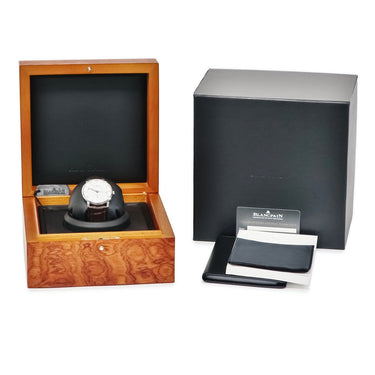 腕時計 ブランパン BLANCPAIN ヴィルレ ウルトラスリム 6653Q-1127-55B 自動巻き メンズ レトログラード スモールセコンド デイト 白