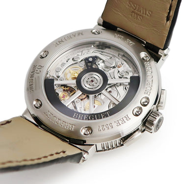 腕時計 ブレゲ BREGUET マリーン クロノグラフ 5527 5527TI/G2/5WV 自動巻き メンズ グレー ローマン デイト スモールセコンド