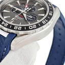 腕時計 オメガ OMEGA シーマスター アクアテラ CO-AXIAL GMT クロノグラフ 231.13.44.52.06.001 自動巻き メンズ グレー 縦縞