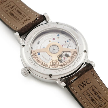 腕時計 IWC IWC ポートフィノ オートマティック 37 IW458603 自動巻き メンズ 純正12Pダイヤ デイト グレー バー ローマン