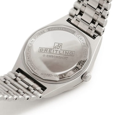 腕時計 ブライトリング BREITLING クロノマット 36 G10380 自動巻き メンズ レディース 純正ダイヤ バー アイスブルー デイト 夜光