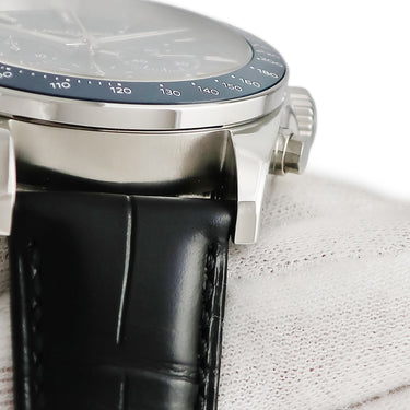 腕時計 ロンジン LONGINES コンクエスト クロノグラフ L3.835.4 自動巻き メンズ ブルー 青 タキメーター スモールセコンド