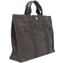 エルメス HERMES エールライントート MM グレー キャンバス トートバッグ シルバー金具 鍵・カデナ欠品