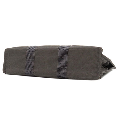 エルメス HERMES エールライントート MM グレー キャンバス トートバッグ シルバー金具 鍵・カデナ欠品