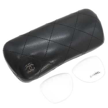 シャネル CHANEL ウェリントン 54□16 3353-A ブラック プラスチック メガネ 黒 伊達メガネ ココマーク