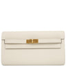 エルメス HERMES ケリーウォレット ロング トゥーゴー クレ ヴォーエプソン 長財布 ゴールド金具 オフホワイト ショルダー