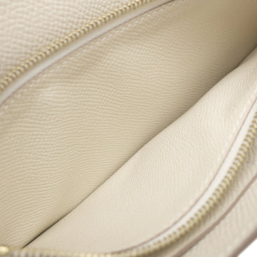 エルメス HERMES ケリーウォレット ロング トゥーゴー クレ ヴォーエプソン 長財布 ゴールド金具 オフホワイト ショルダー