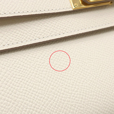 エルメス HERMES ケリーウォレット ロング トゥーゴー クレ ヴォーエプソン 長財布 ゴールド金具 オフホワイト ショルダー