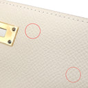 エルメス HERMES ケリーウォレット ロング トゥーゴー クレ ヴォーエプソン 長財布 ゴールド金具 オフホワイト ショルダー