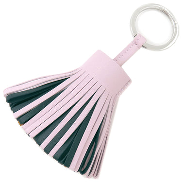 エルメス HERMES カルメン トリコロール モーヴペール×ヴェールシプレ×セサミ ラムスキン キーリング シルバー金具 茶 緑