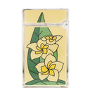 デュポン DUPONT ファンタジー プルメリア 0017393 フラン×ジョーヌ メタル ライター シルバー金具 黄色 白 着火確認済