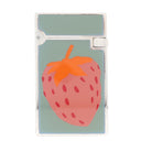 デュポン DUPONT ファンタジー フルーツ ストロベリー 0017393 フラン×ジョーヌ メタル ライター シルバー金具 青 赤 着火確認済