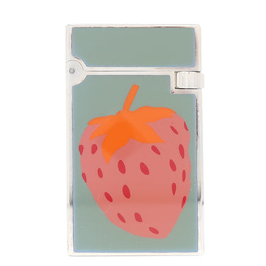 デュポン DUPONT ファンタジー フルーツ ストロベリー 0017393 フラン×ジョーヌ メタル ライター シルバー金具 青 赤 着火確認済