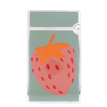 デュポン DUPONT ファンタジー フルーツ ストロベリー 0017393 フラン×ジョーヌ メタル ライター シルバー金具 青 赤 着火確認済