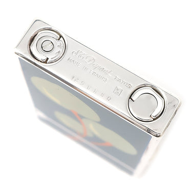 デュポン DUPONT ファンタジー フルーツ チェリー 0017393 ブルー×オレンジ×ライトブルー メタル ライター シルバー金具 青 オレンジ 火打石なし