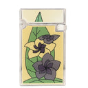 デュポン DUPONT ファンタジー プルメリア 0017395 ブラン×ブルー メタル ライター シルバー金具 青紫 白 着火確認済