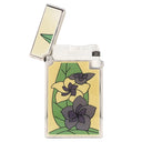 デュポン DUPONT ファンタジー プルメリア 0017395 ブラン×ブルー メタル ライター シルバー金具 青紫 白 着火確認済