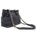 シャネル CHANEL チェーン トート ネイビー キャビアスキン トートバッグ ゴールド金具 紺 ココマーク 肩掛け