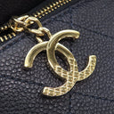 シャネル CHANEL チェーン トート ネイビー キャビアスキン トートバッグ ゴールド金具 紺 ココマーク 肩掛け