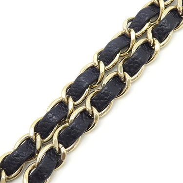 シャネル CHANEL チェーン トート ネイビー キャビアスキン トートバッグ ゴールド金具 紺 ココマーク 肩掛け
