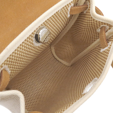 エルメス HERMES エールバッグ TPM ナチュラル×ブラック トワルGM トワルオフィシエ レザー ショルダーバッグ シルバー金具 黒 ストッパー欠品