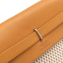 エルメス HERMES エールバッグ TPM ナチュラル×ブラック トワルGM トワルオフィシエ レザー ショルダーバッグ シルバー金具 黒 ストッパー欠品