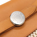 エルメス HERMES エールバッグ TPM ナチュラル×ブラック トワルGM トワルオフィシエ レザー ショルダーバッグ シルバー金具 黒 ストッパー欠品