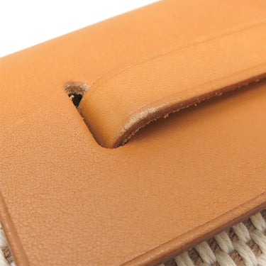 エルメス HERMES エールバッグ TPM ナチュラル×ブラック トワルGM トワルオフィシエ レザー ショルダーバッグ シルバー金具 黒 ストッパー欠品