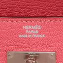 エルメス HERMES ケリーウォレット ロング ローズリップスティック シェーブル 長財布 シルバー金具