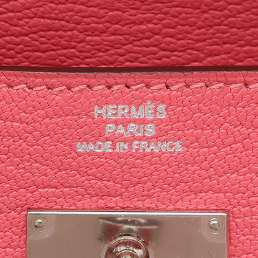 エルメス HERMES ケリーウォレット ロング ローズリップスティック シェーブル 長財布 シルバー金具