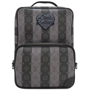 ルイヴィトン LOUIS VUITTON モジュラー バックパック M45962 モノグラムストライプエクリプス モノグラムストライプエクリプスキャンバス リュック・デイパック シルバー金具 黒 グレー NIGO