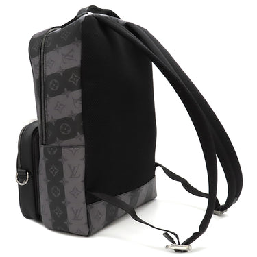 ルイヴィトン LOUIS VUITTON モジュラー バックパック M45962 モノグラムストライプエクリプス モノグラムストライプエクリプスキャンバス リュック・デイパック シルバー金具 黒 グレー NIGO