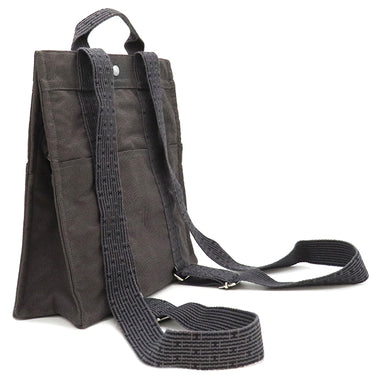 エルメス HERMES エールラインアドMM グレー キャンバス リュック・デイパック シルバー金具 鍵・カデナ欠品