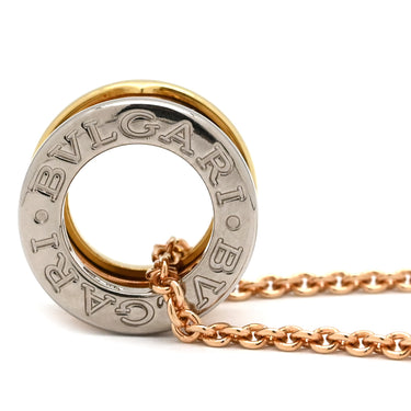 ブルガリ BVLGARI ビーゼロワン パーフェクトミステイク イエローゴールド×ピンクゴールド×ホワイトゴールド K18YG K18WG K18PG ネックレス スリーカラー B-zero1 ペンダント 18K 750 YG WG PG