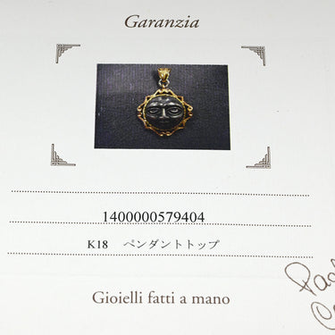 カッツァニーガ CAZZANIGA フェイスモチーフ イエローゴールド×ピンクゴールド×ホワイトゴールド K18YG K18PG K18WG ネックレス K18PG K18WG 3カラー 顔モチーフ