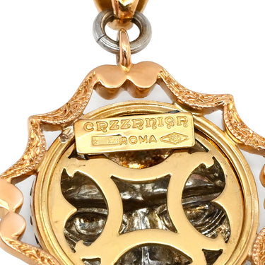 カッツァニーガ CAZZANIGA フェイスモチーフ イエローゴールド×ピンクゴールド×ホワイトゴールド K18YG K18PG K18WG ネックレス K18PG K18WG 3カラー 顔モチーフ