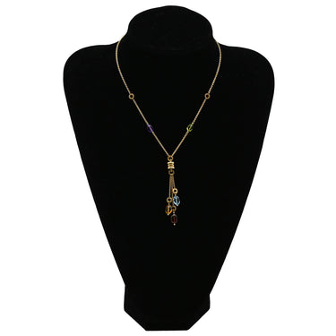 ブルガリ BVLGARI ビーゼロワン エレメント ネックレス CL854509 イエローゴールド×マルチカラー K18YG アメジスト ペリドット ロードライトガーネット ブルートパーズ シトリンクォーツ ネックレス 750 18K マルチストーン