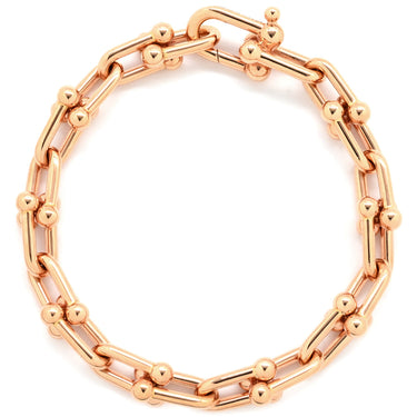 ティファニー Tiffany & Co ハードウェア ミディアムリンク ラージ 70881624 ローズゴールド K18PG ブレスレット AG925