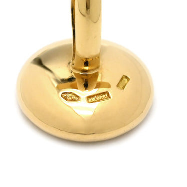 ブルガリ BVLGARI イエローゴールド×ホワイトゴールド K18YG 鉄 カフス ボタンモチーフ カフリンクス Au750 18K 18金　鉄