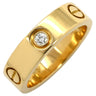 カルティエ Cartier ラブリング ハーフダイヤ B4032455 イエローゴールド K18YG ダイヤモンド #55(JP15) リング 指輪 LOVE Ring 750 18K 18金 3P 3石 3粒 ダイヤ 15号