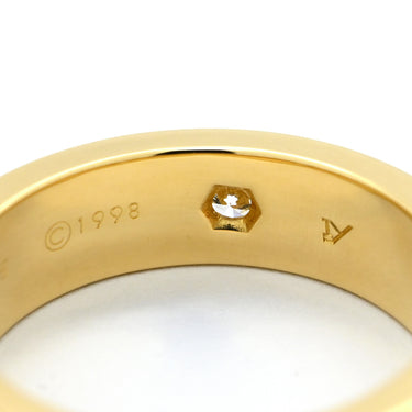 カルティエ Cartier ラブリング ハーフダイヤ B4032455 イエローゴールド K18YG ダイヤモンド #55(JP15) リング 指輪 LOVE Ring 750 18K 18金 3P 3石 3粒 ダイヤ 15号