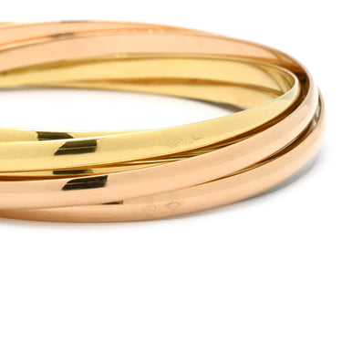 カルティエ Cartier トリニティ 7連 イエローゴールドXピンクゴールド×ホワイトゴールド K18YG K18PG K18WG #59 ブレスレット 750 18K スリーカラー