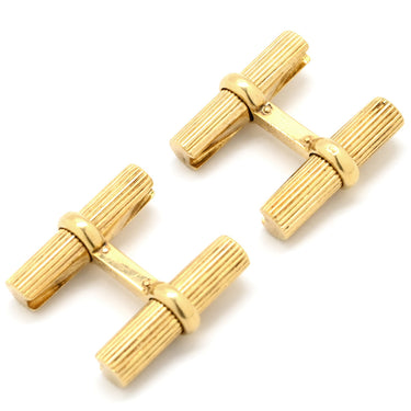 ヴァンクリーフアーペル Van Cleef & Arpels イエローゴールド K18YG ラピスラズリ オニキス カフス カフリンクス Au750 18K 18金 ラピスラズリ オニキス ヴィンテージ 替パーツ付き