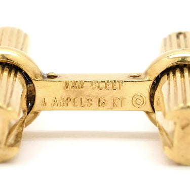 ヴァンクリーフアーペル Van Cleef & Arpels イエローゴールド K18YG ラピスラズリ オニキス カフス カフリンクス Au750 18K 18金 ラピスラズリ オニキス ヴィンテージ 替パーツ付き