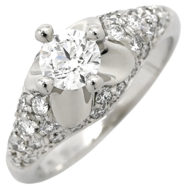 ブルガリ BVLGARI コロナ ダイヤリング プラチナシルバー Pt950 ダイヤモンド 14038 リング 指輪 パヴェダイヤ 8号