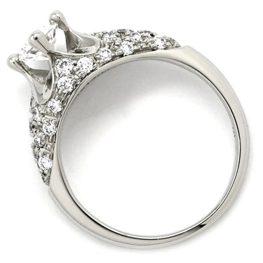 ブルガリ BVLGARI コロナ ダイヤリング プラチナシルバー Pt950 ダイヤモンド 14038 リング 指輪 パヴェダイヤ 8号