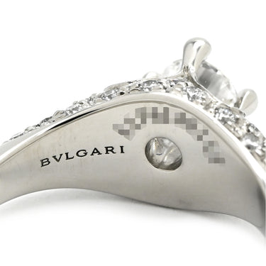 ブルガリ BVLGARI コロナ ダイヤリング プラチナシルバー Pt950 ダイヤモンド 14038 リング 指輪 パヴェダイヤ 8号