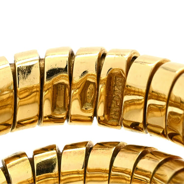 ブルガリ BVLGARI トゥボガス イエローゴールド K18YG ブルートパーズ リング 指輪 青 750 18K 18金 7号